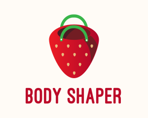 Cute Strawberry Bag  logo design