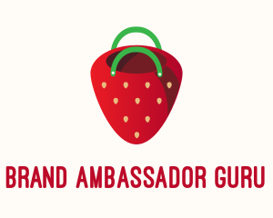 Cute Strawberry Bag  logo design