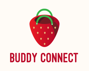 Cute Strawberry Bag  logo design