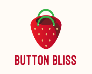 Cute Strawberry Bag  logo design