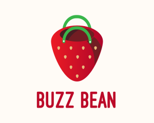 Cute Strawberry Bag  logo design