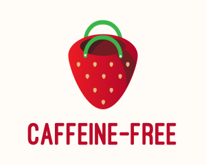 Cute Strawberry Bag  logo design