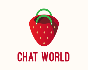 Cute Strawberry Bag  logo design