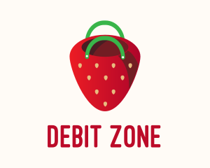 Cute Strawberry Bag  logo design