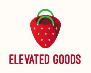 Cute Strawberry Bag  logo design