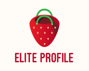 Cute Strawberry Bag  logo design