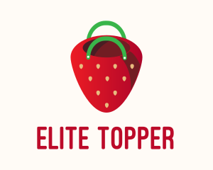 Cute Strawberry Bag  logo design