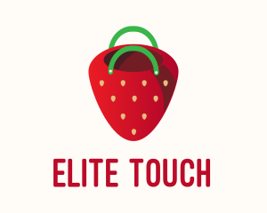 Cute Strawberry Bag  logo design