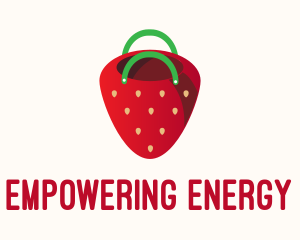 Cute Strawberry Bag  logo design