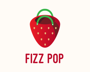 Cute Strawberry Bag  logo design