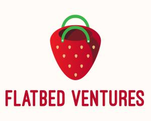 Cute Strawberry Bag  logo design