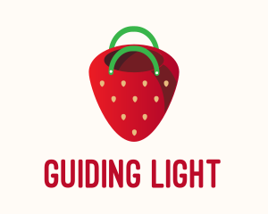 Cute Strawberry Bag  logo design