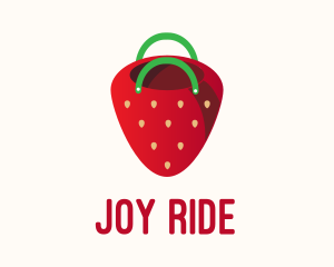 Cute Strawberry Bag  logo design