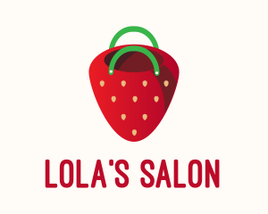 Cute Strawberry Bag  logo design