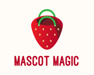 Cute Strawberry Bag  logo design