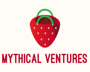 Cute Strawberry Bag  logo design