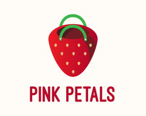 Cute Strawberry Bag  logo design