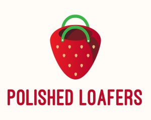 Cute Strawberry Bag  logo design