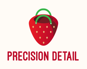 Cute Strawberry Bag  logo design