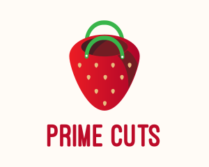 Cute Strawberry Bag  logo design