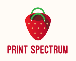 Cute Strawberry Bag  logo design