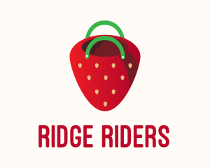 Cute Strawberry Bag  logo design