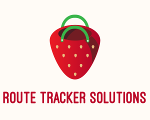 Cute Strawberry Bag  logo design