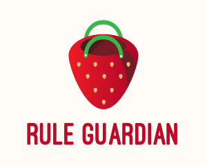 Cute Strawberry Bag  logo design