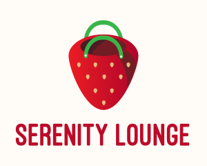 Cute Strawberry Bag  logo design