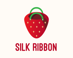 Cute Strawberry Bag  logo design