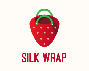 Cute Strawberry Bag  logo design