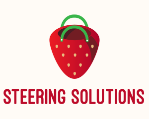 Cute Strawberry Bag  logo design