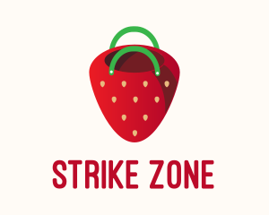 Cute Strawberry Bag  logo design