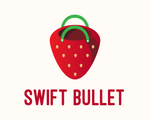 Cute Strawberry Bag  logo design