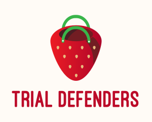 Cute Strawberry Bag  logo design