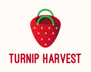 Cute Strawberry Bag  logo design