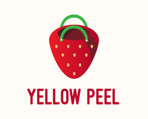 Cute Strawberry Bag  logo design