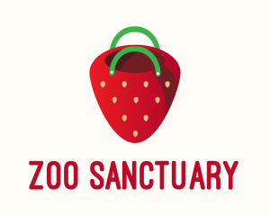 Cute Strawberry Bag  logo design