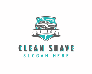 Car Wash Pressure Washer Cleaning logo design