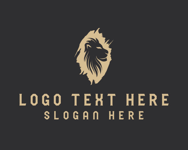 Lion Safari Silhouette logo