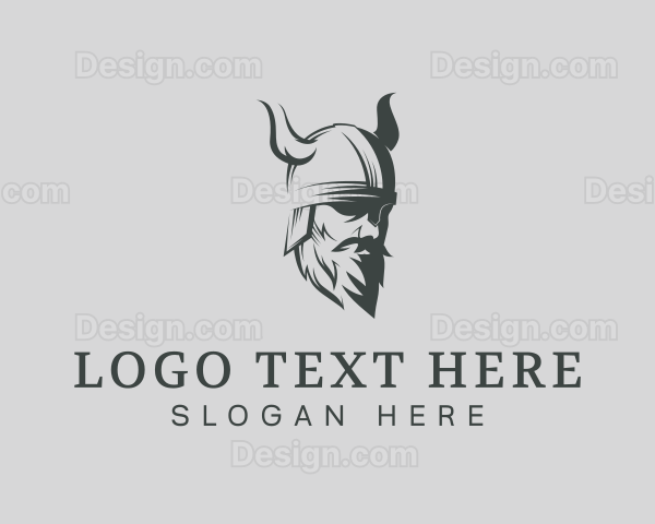 Viking Beard Man Logo