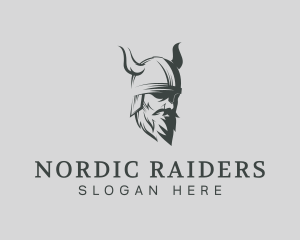 Viking Beard Man logo design