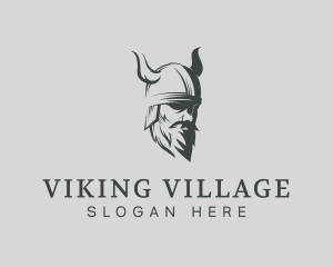 Viking Beard Man logo design