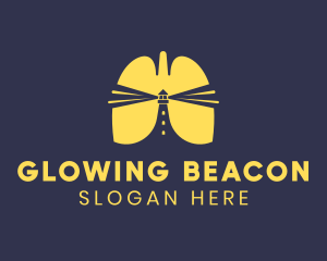 Lungs Lighthouse Beacon logo design