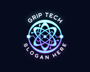 Tech Atom Chemistry logo design