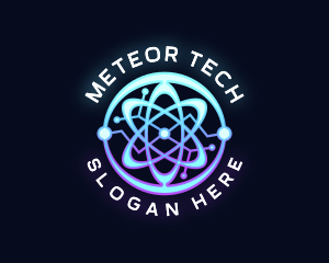 Tech Atom Chemistry logo design