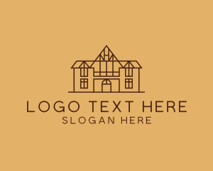 Traditional House Structure Landmark logo