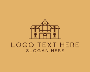 Traditional House Structure Landmark Logo