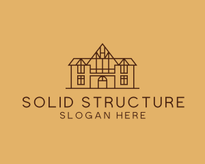 Traditional House Structure Landmark logo design