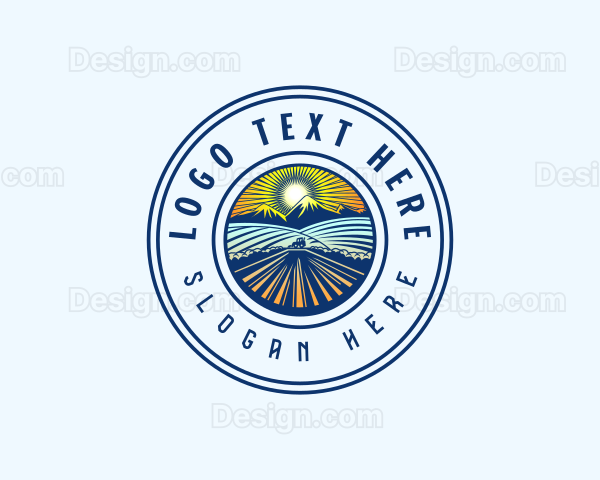 Farm Field Mountain Logo